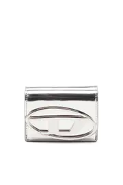 [Diesel] Diesel - Tri-fold wallet in mirrored leather - Small Wallets - Woman - Silver UNI Silver