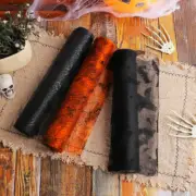 Mesh Gauze Roll Halloween Bat Spider Web Tablecloth Table Runner Placemat Decor