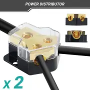 Car Audio Splitter Amp Power 0 Gauge In 4 Gauge Out Distribution Block Metal