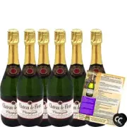 Chateau De Fleur Non-alcoholic Sparkling Wine Champagne Champagnette - 6 Pack