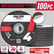 100 x 4" 100MM GRINDING DISC WHEEL 6MM ANGLE GRINDER CUT OFF METAL STEEL FLAP