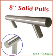 8" Cabinetry Drawer Door Bar Handle Bar Pull Knob Hardware Solid PULLS Steel BN