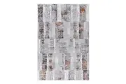Isaiah Grey Rust Abstract Rug