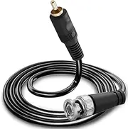 tunghey BNC to RCA Adapter Cable RCA Male to BNC Male 75 Ohm Coaxial Composite Video Connector Cable RG59U BNC Male to RCA Male Video Cable for Surveillance CCTV Camera System (2M)