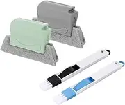 4 Pcs Window Groove Cleaning Kit, 2-in-1 Gap Scouring Pads for Tracks, Vents & Seals, Durable Brush and Pad Set for Window, Door, Tile & Car Vent Cleaning, Ideal for Home and Automotive Use