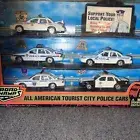 1997, Road Champs All American Tourists City Police Cars, 5 Police Car Set NOS