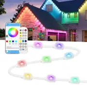 XINKAITE 50FT Permanent Outdoor Lights, Smart RGB+IC Eaves Lights with App/Re...
