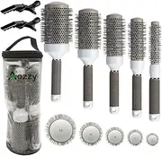 Ceramic Ionic Round Comb Barrel Hair Brush Hairdressing Hair Salon Styling Barrel Curling Brush tool set(19mm 25mm 32mm 45mm 53mm)