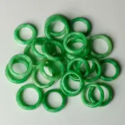 1pcs Green Jadeite Band Ring Women Men Boss Rings Heating Jade Ring Size 4-6