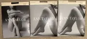 Lot 3 ANN TAYLOR Pantyhose Sheer/Control Top Lycra PETITE Champagne, Black + Tan