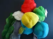 Fiber Wool Roving For Needle Felting, Bright assorted colors, DIY Craft