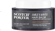 Scotch Porter Curls & Waves Smoothing Hair Balm for Men | Instantly Controls, Moisturizes, Defines & Adds Shine | Free of Parabens, Sulfates & Silicones | Vegan | 3.4oz