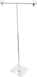 SOLUSTRE Mini Adjustable Backdrop Stand for Photography Lightweight T Shape Frame for Jewelry Cosmetics Food Flat Lay Easy to Install Mini Background Support System