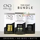 CND Shellac Top Coat Bundle Set 3 Original + No Wipe + Matte 0.25 oz Each