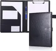 Folder A4 Clipboards Folder Hardboard Folder for Legal Pad Faux Leather Folder Work Writing Foldover Clipboard with Cover Portfolio Organiser