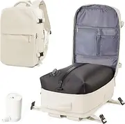 [VENATIN] Vacuum Backpack Travel Bag with Pump, Vacuum Compression Backpack, Ryanair Underseat Cabin Bags EasyJet Carry on Backpacks