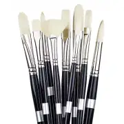 Trekell Hog Bristle Long Handle Artist Brushes - Overstock