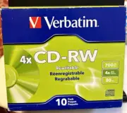 CD-RW Rewritable 10 Pack New ￼￼￼