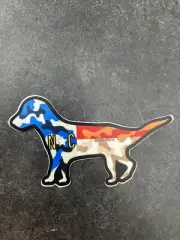 The Camo NC Flag Labrador Car Decal By Anchored By Fin