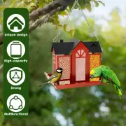 Metal Wild Bird Feeder Large Capacity Bird Feeder Birdhouse for Outdoors LiNhx