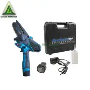 Archer Electric Cordless 4" Mini Chainsaw W 2 Battery Powered Wood Cutter Tool