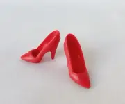 Barbie Bright Red Blue Pointy Toe Shoes / High Heels - Mattel