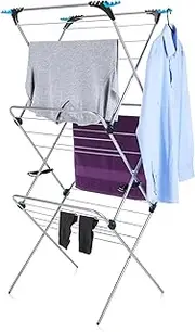 Minky Homecare 3 Tier Plus Drying Rack, 49', Silver
