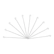 200Pcs Eye Pins Jewelry Findings Eye Pins 50mm Iron Eye Pins Silver