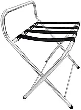 Guest Room Luggage Rack, Folding Suitcase Stand Luggage Rack, Stainless Steel Luggage Rack, Luggage Rack, Foldable Metal Rack for Hotel Rooms, No Installation (Color : B, Size : 50x43x70cm)
