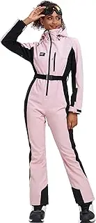 [YEEFINE] Women's Ski Suit One Piece Jumpsuits Snowsuits Waterproof Snowboard Suit Winter Outdoor Ski Jacket and Pants