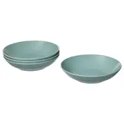 FÄRGKLAR deep plate, matt light turquoise, 23 cm