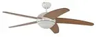 Softly Ceiling Fan with Remote Control With Light White Maple