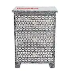 JINORI SIDE SHELL INLAY SIDE TABLE ACCENT TABLE LAMP TABLE BEDSIDE TABLE
