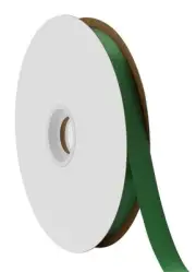Offray 5/8" Single Face Satin Ribbon, Forest Green, 100 Yds