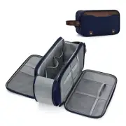 Toiletry Bag for Men Hanging Travel Toiletry Bag, Extra Electronic Large Blue