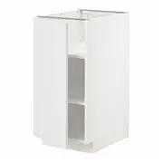 METOD base cabinet with shelves, white/Stensund white, 40x60x80 cm