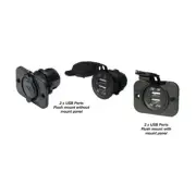 USB Power Sockets Flush Mount 12/24V BLA 114340