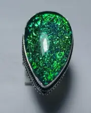Top Quality Opal Pear Shape Handmade Gemstone Ring Jewelry Ring Size 7 Inches
