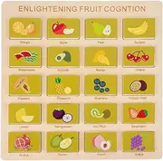 Sanwoodenz Cognition Board Entertainment Smooth Surface Kids Concentration Training Animal Cognition Matching Board Compatible with Child Square