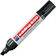 Edding 500 Permanent Marker Chisel Tip 2-7Mm Line Black Pack 10