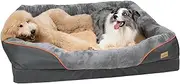 XXXX-Large Memory Foam Dog Bed: Orthopedic Waterproof Pet Sofa Beds Washable - Bolster Dog Cushion Mattress with Pillow and Removable Cover for Several Large Dogs Together 4XL(145X120cm)