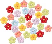 TEHAUX Elegant Resin Flower Charms 50pcs DIY Phone Case Decor Perfect for Hairband Accessory Present Style