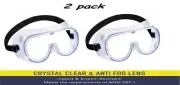Safety Goggles Over Glasses Lab Work Eye Protective Eyewear Clear Lens (2 pack)