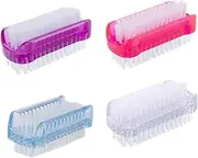AIMALL 4 PCS Nail Brush Set, Two Sided Hand Fingernail Scrub Brush with Soft and Stiff Bristles, 3.35x1.38x1.57 Inches