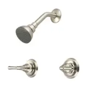 Olympia Faucets Shower Faucet 11" Elite 2-Handle 1-Spray in Brushed Nickel