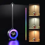 CCHKFEI Touch LED Bedside Lamps for Bedroom, 3 in 1 Bedside Lamp Alarm Clock Alarm Clock, 7 Natural Sounds Touch Desk Lamp