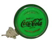 VINTAGE RARE TOY MEXICAN GENUINE YO-YO RUSSEL MASTER COCA COLA GREEN