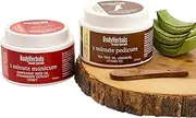 BodyHerbals Mani and Pedi Foot and Hand Care Kit, Natural Tea Tree Oil Foot Scrub and Grape Fruit Seed Hand Scrub Combo Set