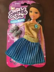 FUNVILLE SPARKLE GIRLZ FASHION OUTFIT 12" DOLL CLOTHES Party Dress & Shoes