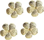 PEPLAYTAL Flower Napkin Rings Metal Napkin Buckles Holder for Dinner Wedding Decor